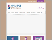 Tablet Screenshot of advantageprintsolutions.com